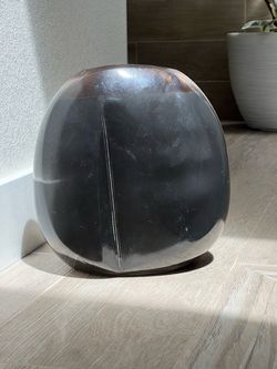 Tony Evans NorCal Artist - Signed Gun Metal Black Raku Style Ceramic Pottery Vase