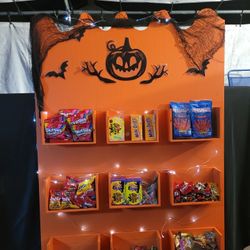 Handcrafted Halloween Candy Display Stand