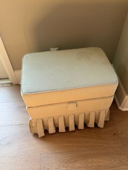 Upholstered Storage Ottoman / Footstool – $15