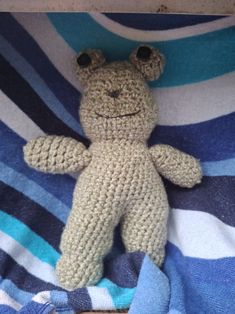 homemade plush frog