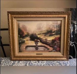 Thomas Kinkade Gardens Beyond Autumn Framed Painting