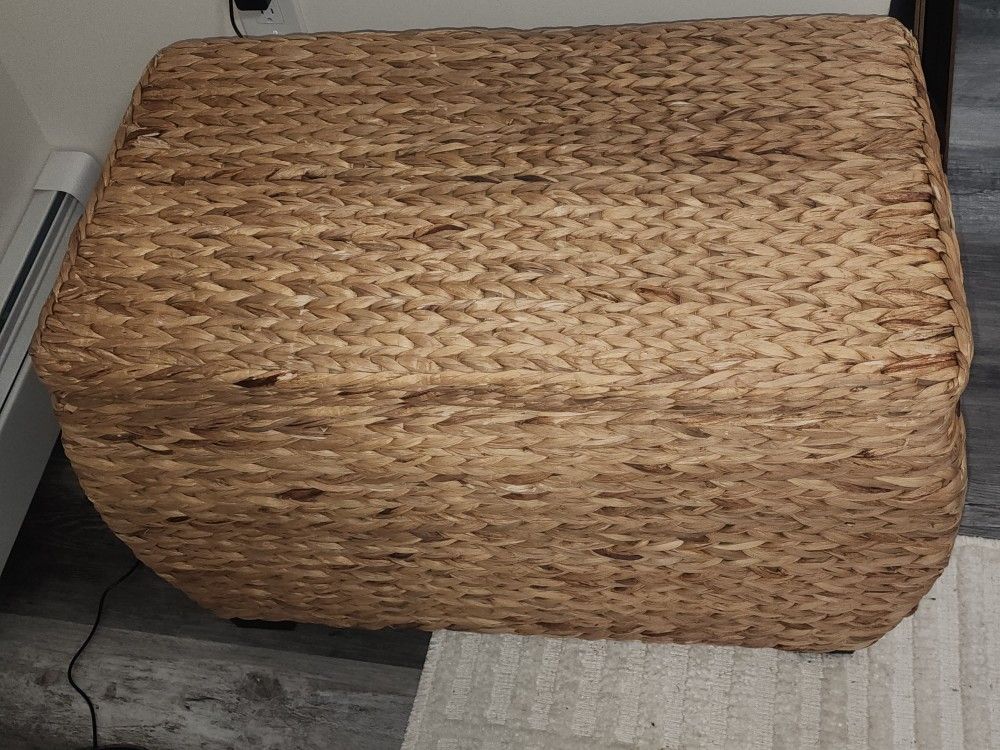 Wicker/rattan Inspired, Lined Storage Chest