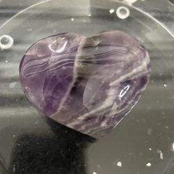 Natural Amethyst Gemstone Carved Heart