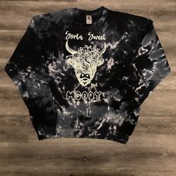 Bleach Dye Heat Pressed Sweater 