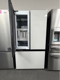 Samsung Bespoke French Door Refrigerator White Glass