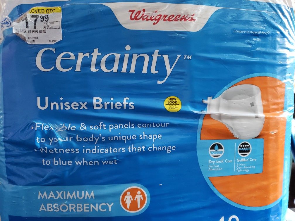 Walgreens Certainty Unisex Briefs