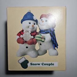 Hand Painted Resin Snow Couple