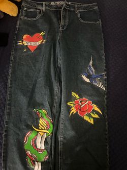 Dark blue jeans baggy size 14