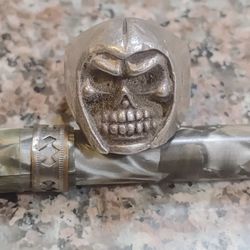 Vintage Sterling Biker Skull Ring Size 9 1/2