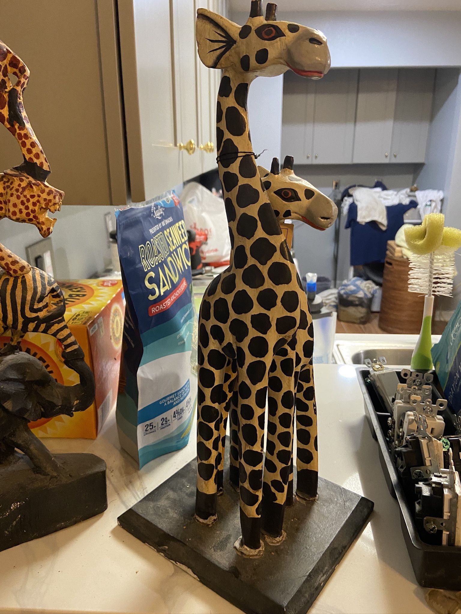 Giraffe Wooden Sculpture