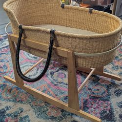 The Young Folk Collective moses basket bassinet sleeper plus stand