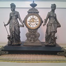 Ansonia Arts and Commerce Mantel Clock