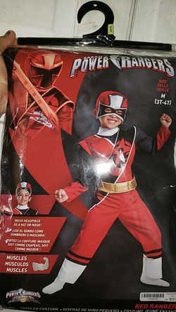 Power Rangers Red Ranger Ninja Steel Muscle Costume