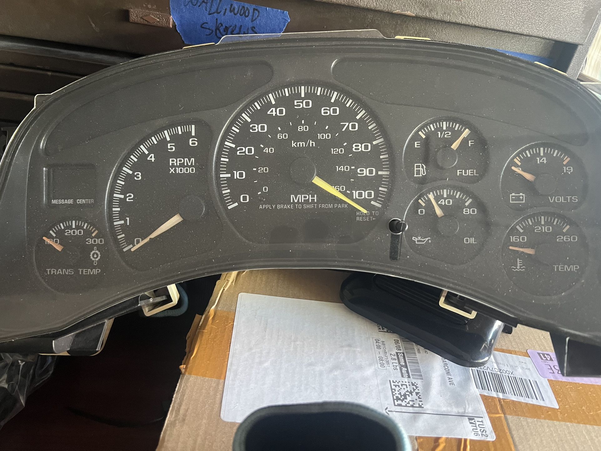 Gmt800 Cluster With Trans Temp 150$ Obo