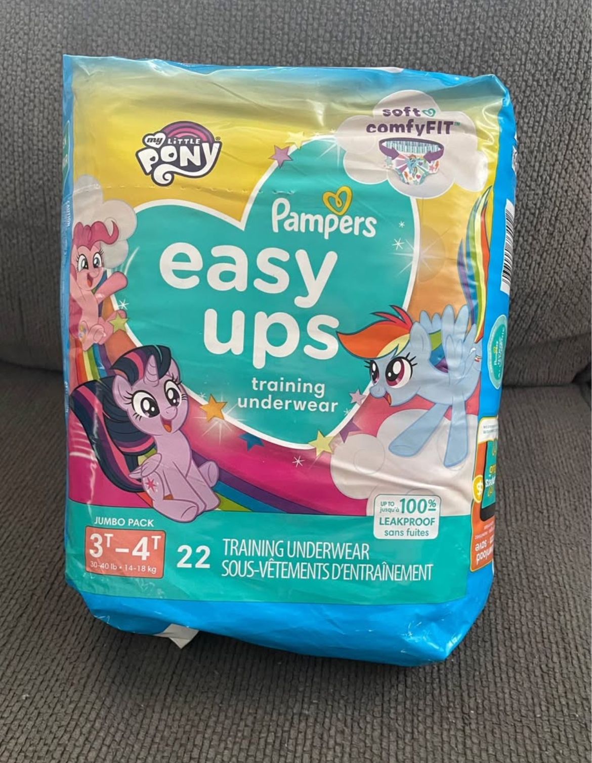 Pampers Easy Ups My Little Pony Potty Training Pants Girls 3T-4T, 22 Count