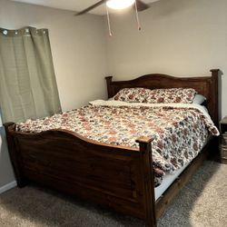 King Size Bedframe, Mattress & Box Springs