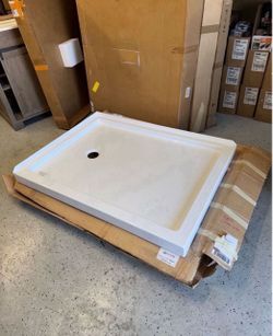 48” X 36” Shower Corner Base Left Drain In White
