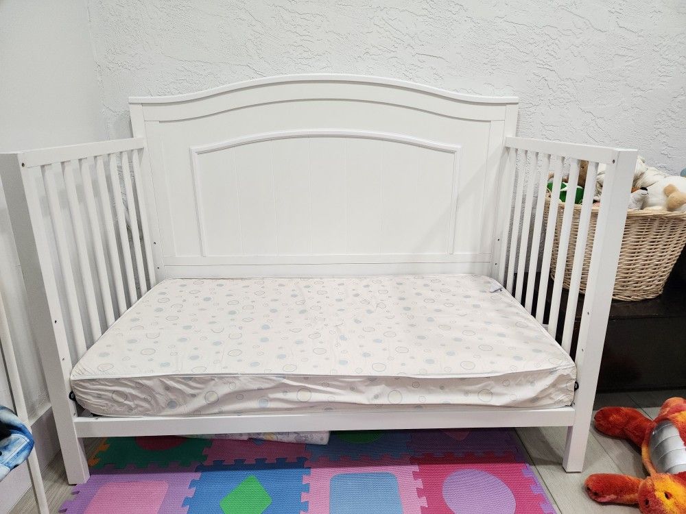 Convertible 4 In 1 Crib And Mattress, Sold Together Or Separate 