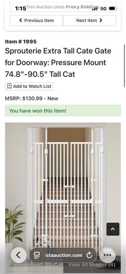 Tall gate for babies or pets