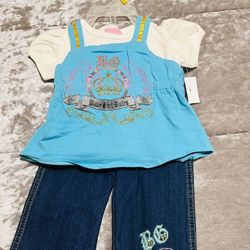 New Size 6/9 Baby Girl Rules 2Piece