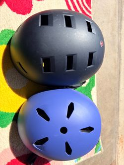 Two Bike / Skate Helmets – Black and Blue