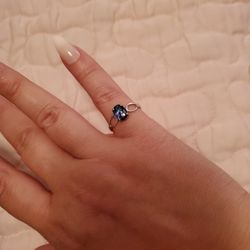 Blue opal ring