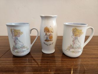 1990s Precious Moments Cup Set Of 3 Betty & Denise 