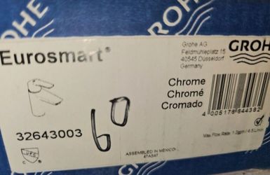 Grohe Eurosmart Single-Handle S-Size Bathroom Sink Faucet, Chrome DRAIN KIT SOLD SEPERATE