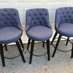 Watson & Whitely Modern Swivel Bar / Counter Height Stools