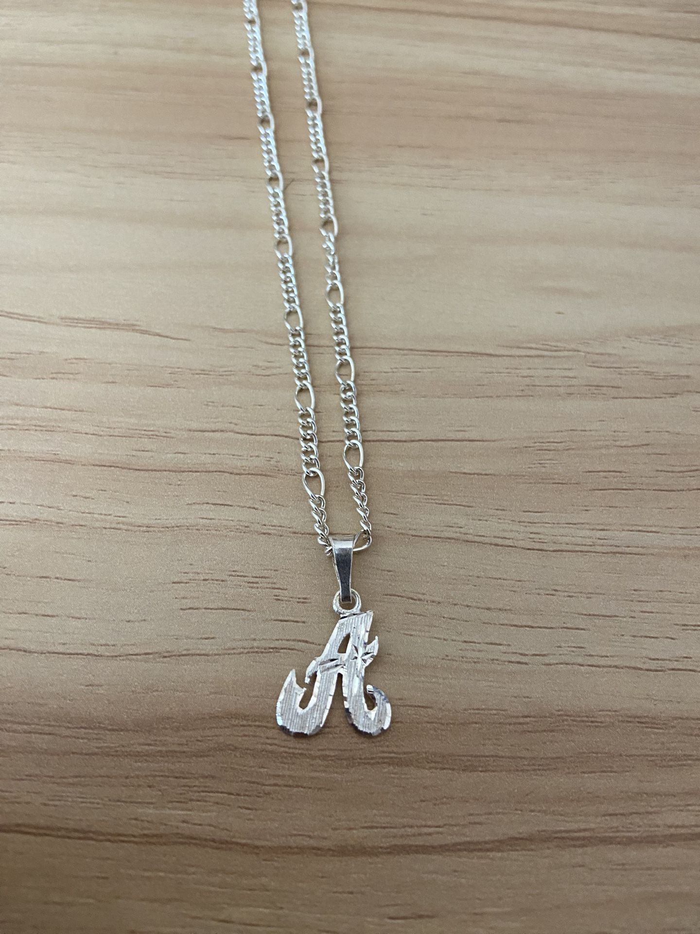 Silver Chain With “A”
