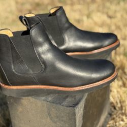 Samuel Hubbard 24 Seven Pull On Black Leather Chelsea Boots Mens