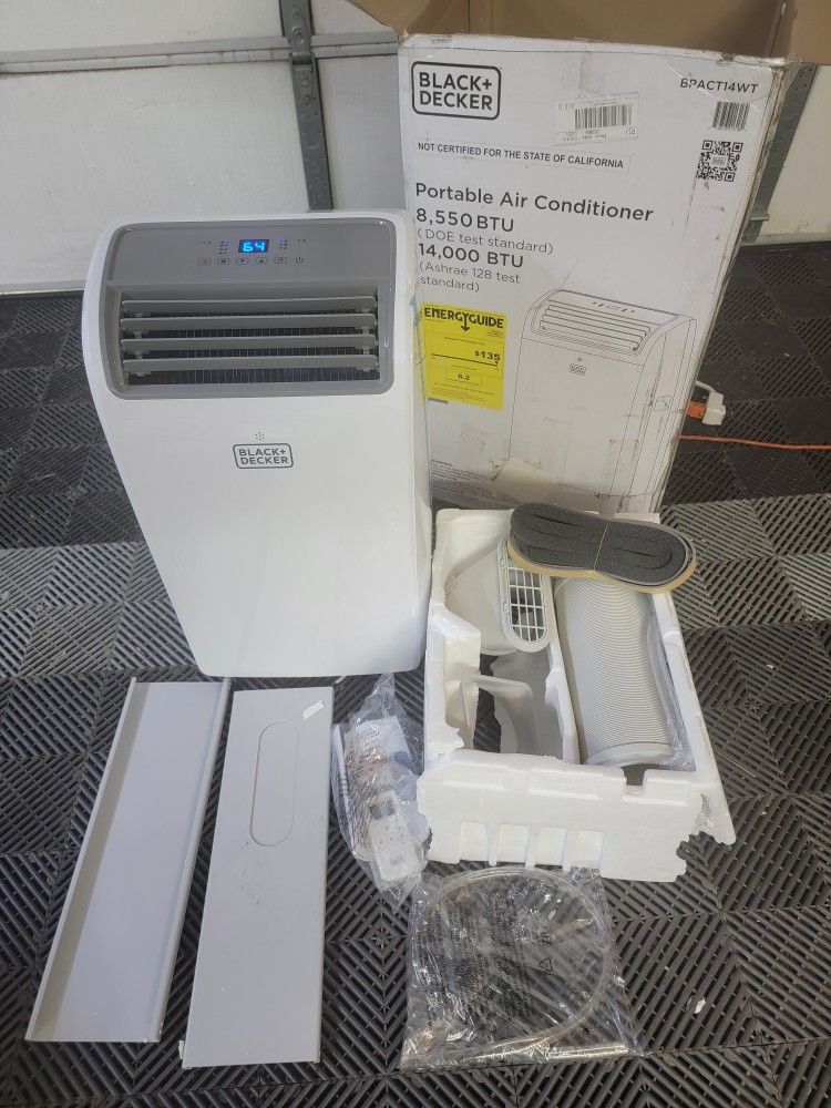 New! Black & Decker 14,000 BTU Portable Air Conditioner AC