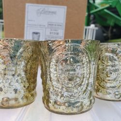 Gold votive glass candle holders 60 of them