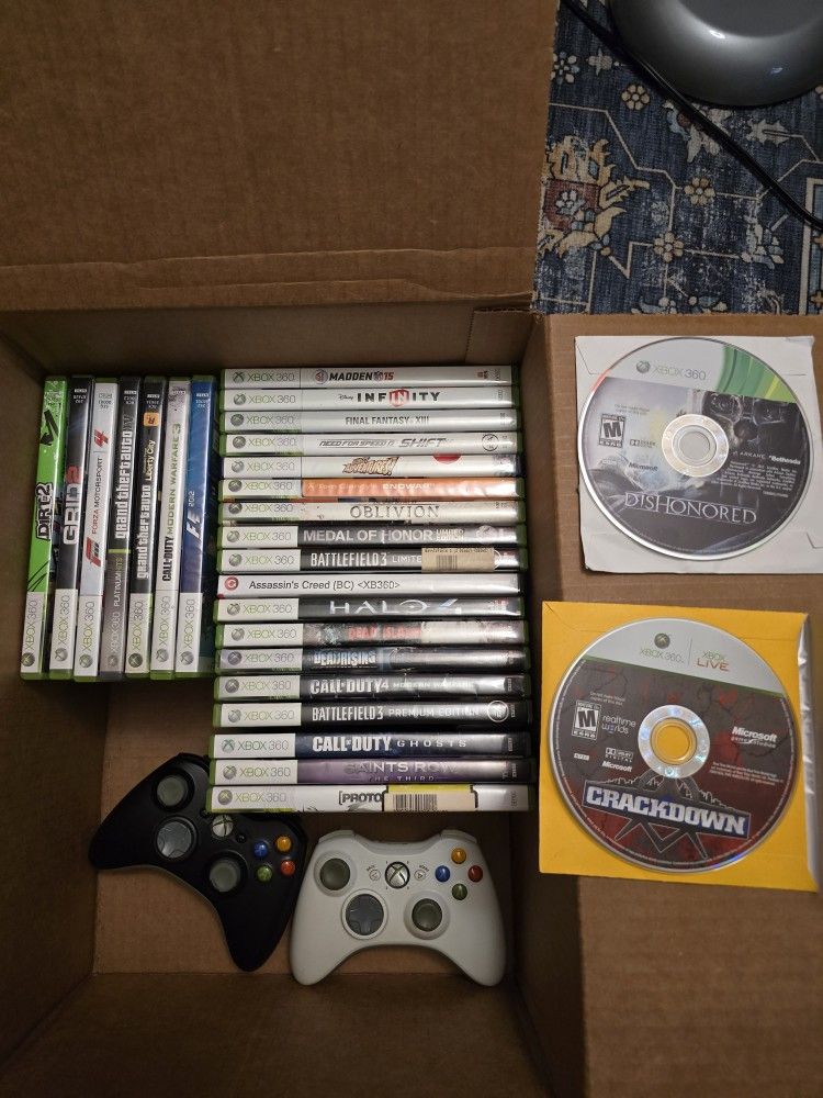 Xbox 360 Games And Controllers 