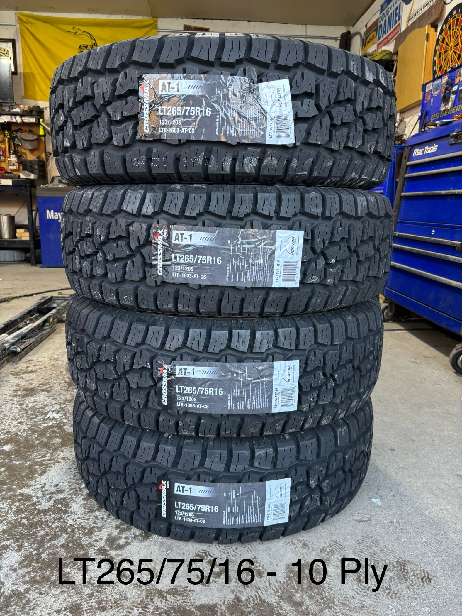 (4) - LT265/75/16 Crossmax AT-1 Tires