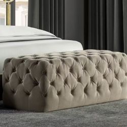 OPEN BOX! Saatva Constance Tufted Ottoman - Delivery Available