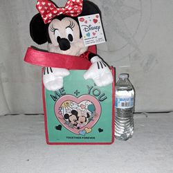 26" Tall Minnie Mouse In A Valentine Gift Bag Decor Item (Is A 1 Piece Decor Item)