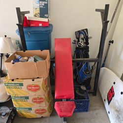 Incline Bench, Olympic Barbell, 2 X 45 Lb Plates