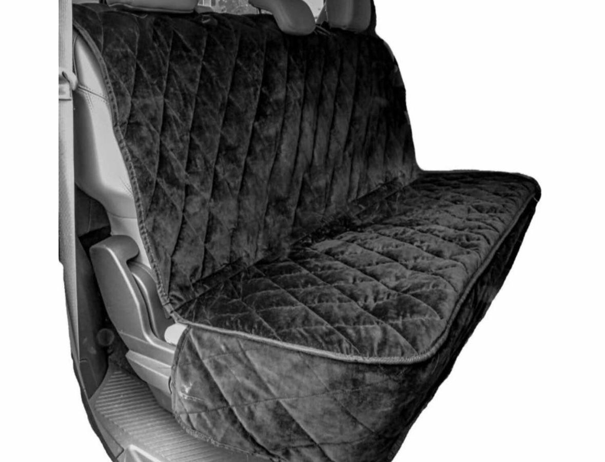 New Plush Paws Products Quilted Velvet Waterproof Car Seat Cover
