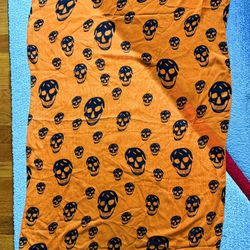 Skull print scarf Orange