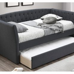 Gray Daybed With Trundle (Free Delivery)