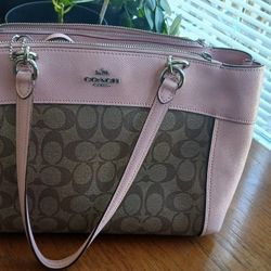 Coach Light Pink/Canvas Purse