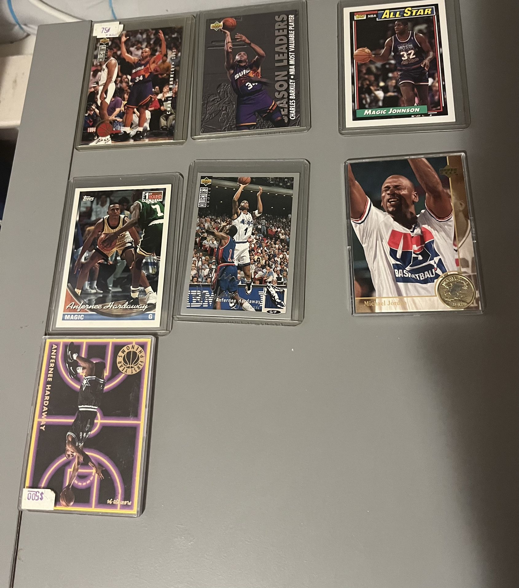 3 Anfernee Hardaway, 1 Jordan, 1 Michael Johnson And 2 Charles Barkley Upper Deck, Topps & Fleer