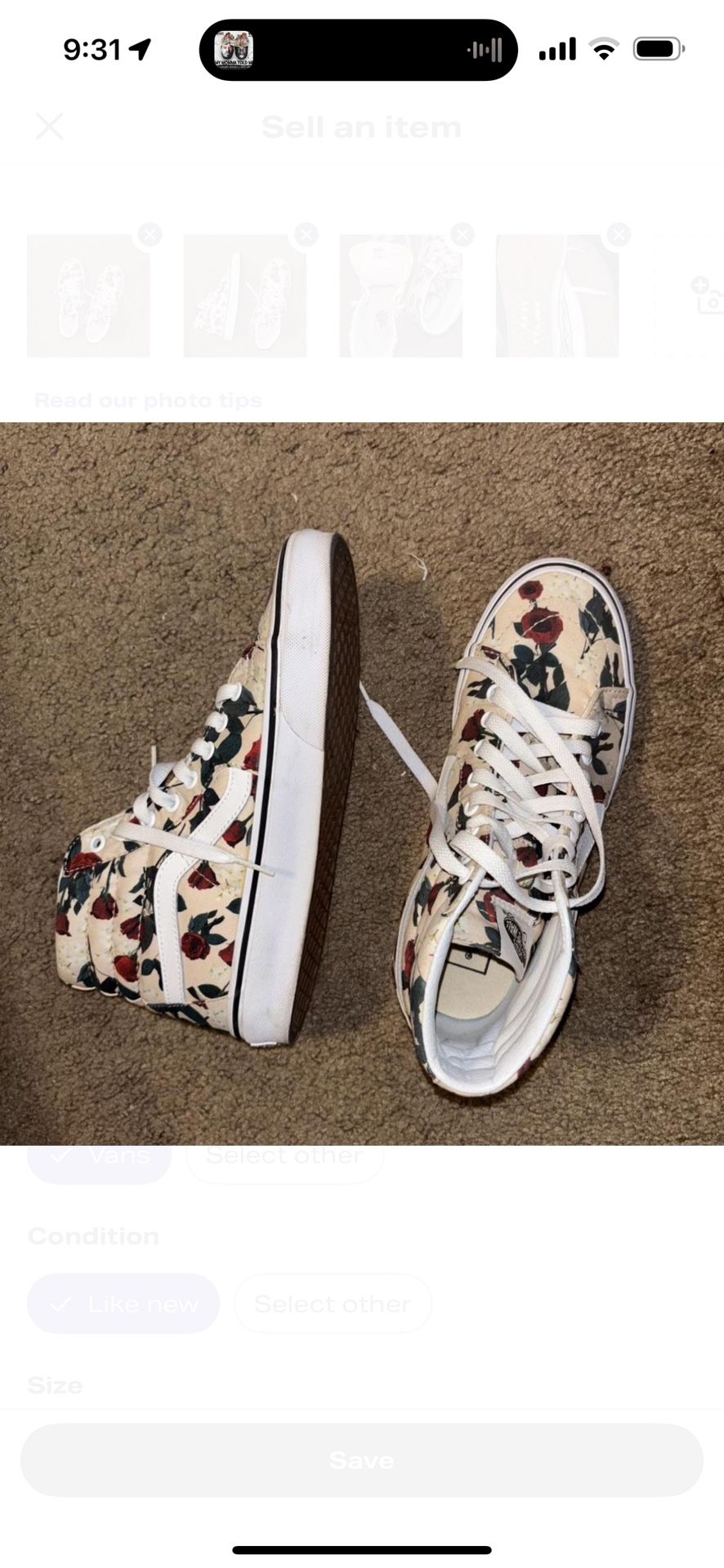 VANS SK8HI WOMENS FLORAL