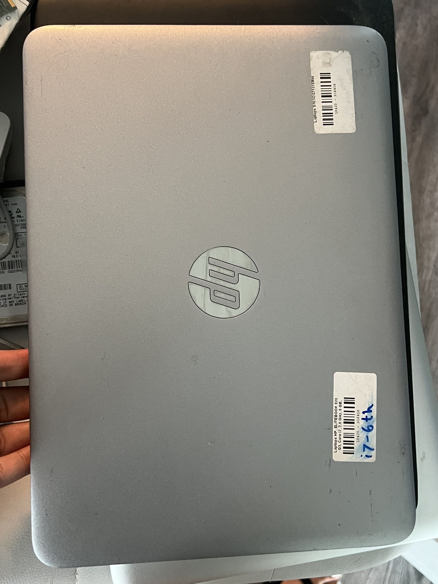 3 Hp laptops and 1macbook pro bulk, No OS , no battery ( chargers included)