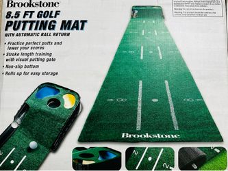 Brookstone 8.5ft Golf Putting Mat-Brand New