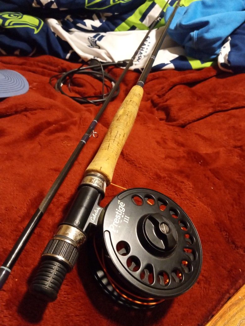 Vintage 9Ft Loomis Composites Inc Fly Rod And Cabbellas Prestige 3 Plus Reel Mint 150 Cash