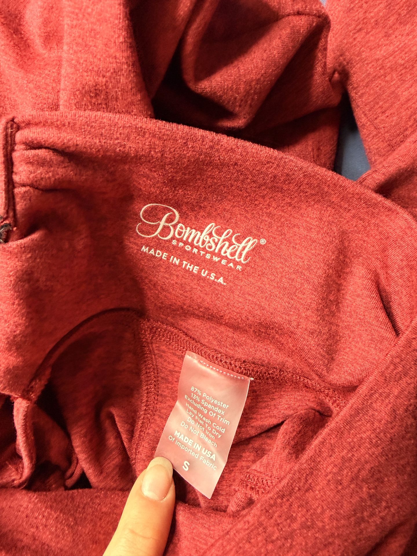 Bombshell Sportswear High-Waist Cutout Leggings – Burgundy – Size S – $10