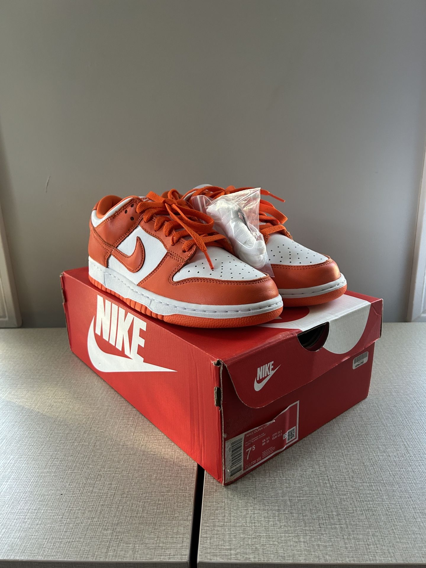 Nike Dunk Low Retro SP 'Syracuse' 2020 - M 7.5 NIB !