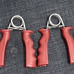Red Hand Grips - Exercise Equipm